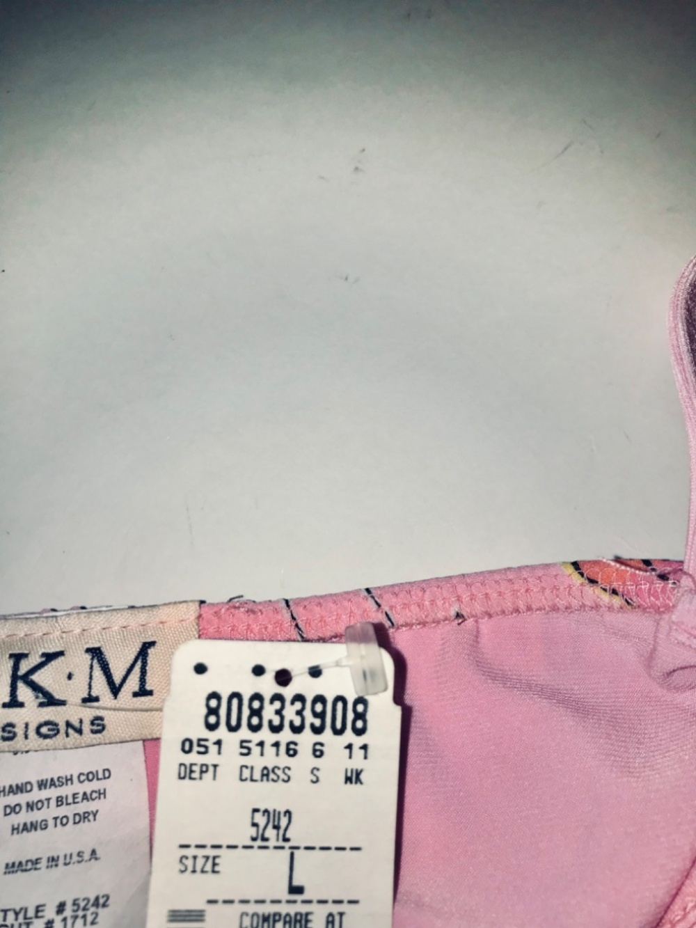 NWT MKM DESIGNS Pink Butterfly V-Neck Spaghetti Strap Tank Top 90s Large Y2K - Picture 7 of 11